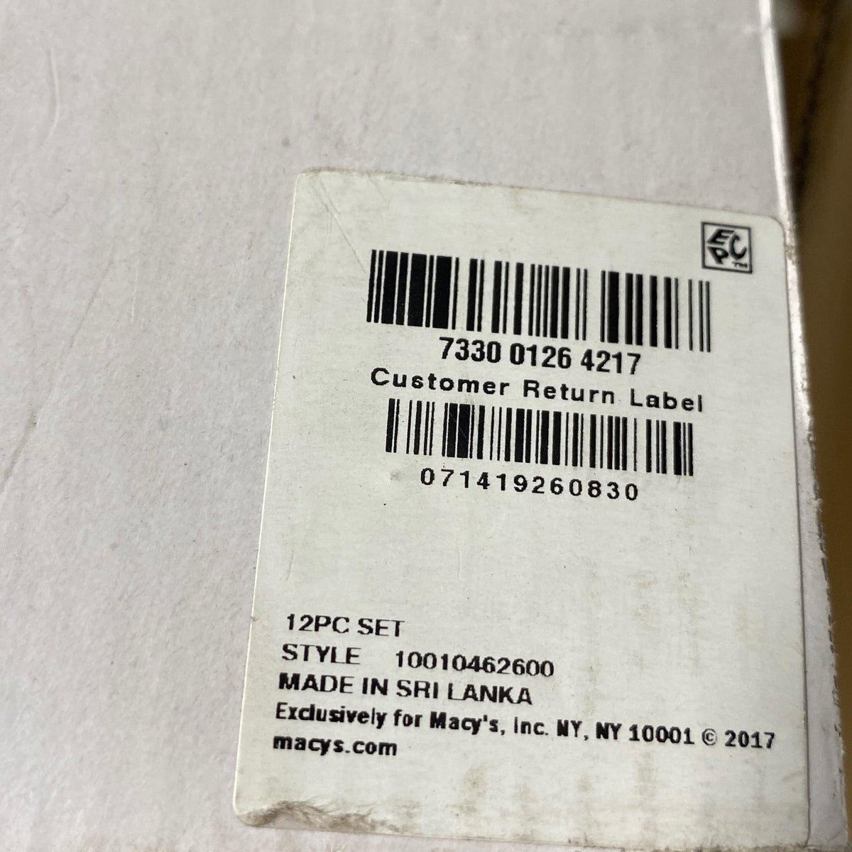 Serial #/Tag-UNT940808PZH