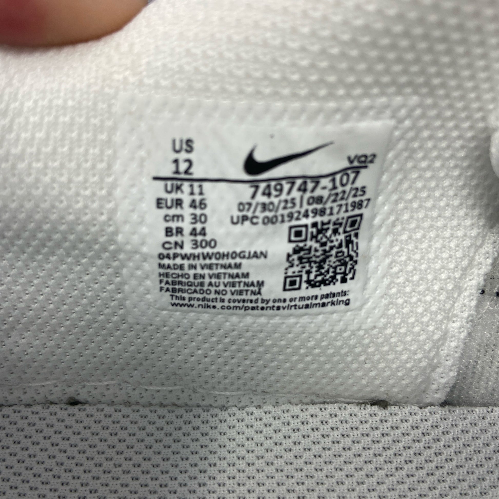 Serial #/Tag-UNT0294093W0