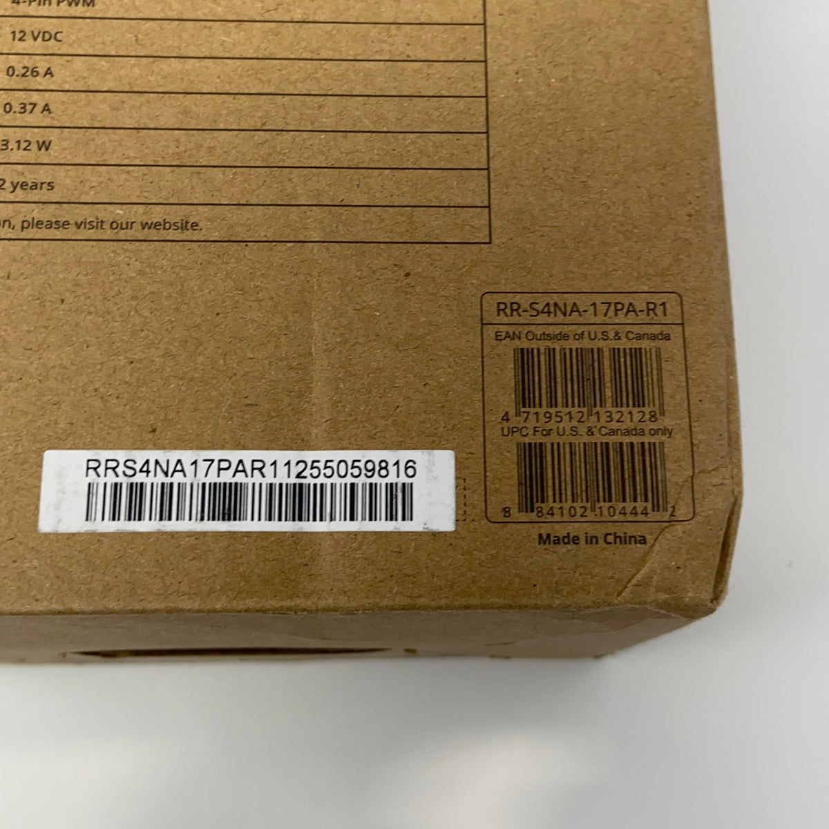 Serial #/Tag-UNT075524W8O
