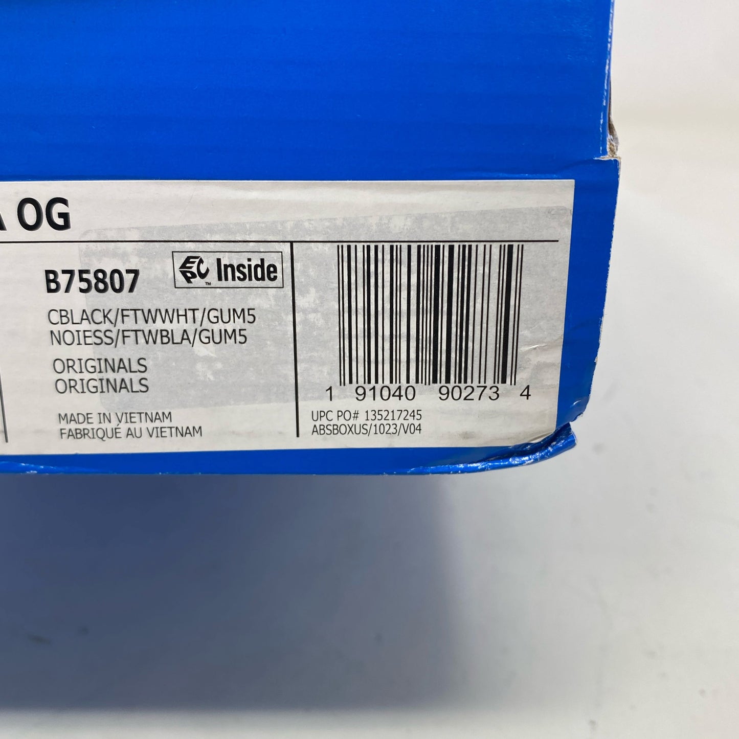 Serial #/Tag-LPNO558402996