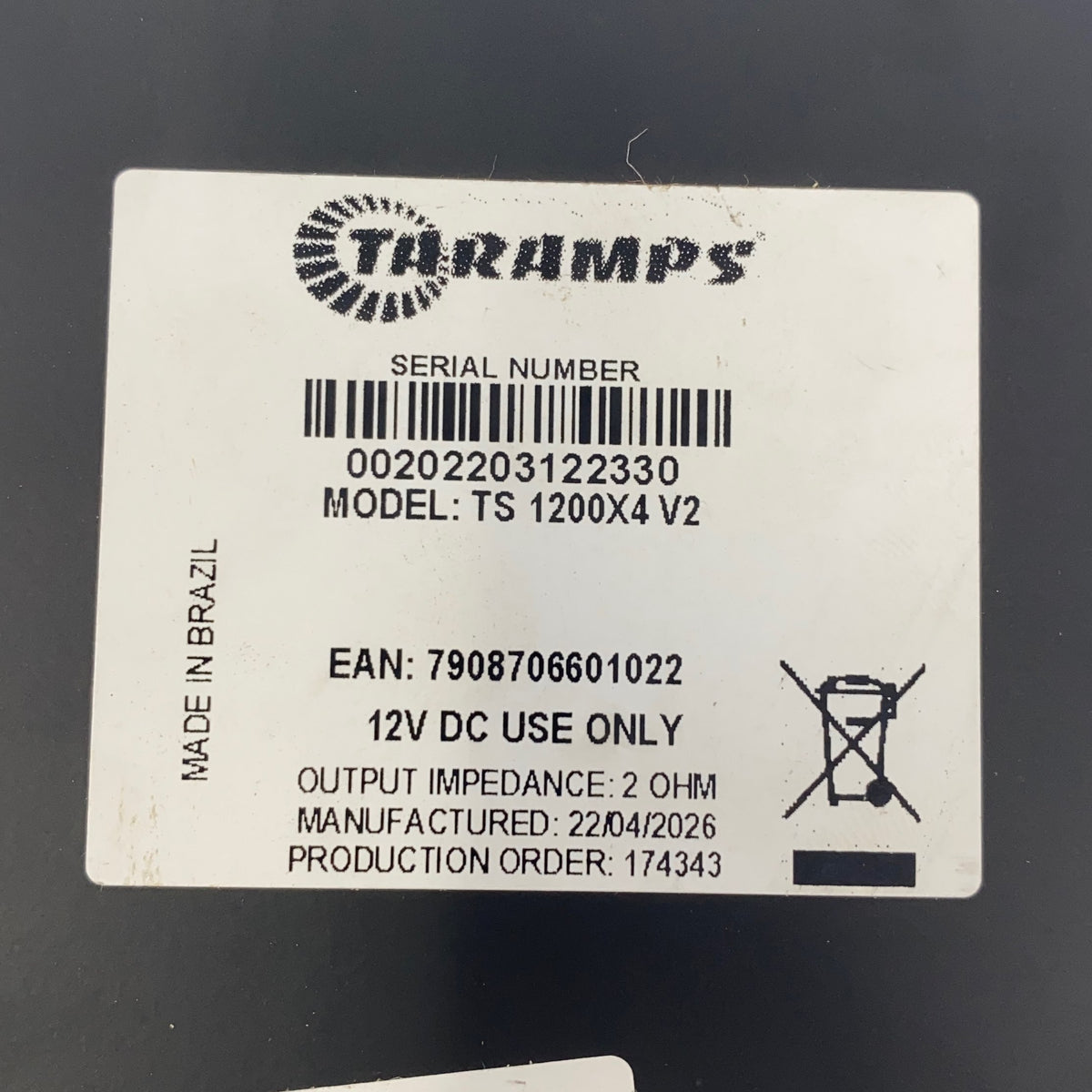 Serial #/Tag-UNT388012VDG