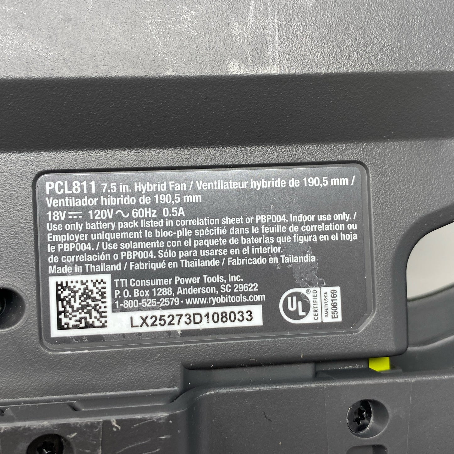 Serial #/Tag-LPNNF6BKTVZZS