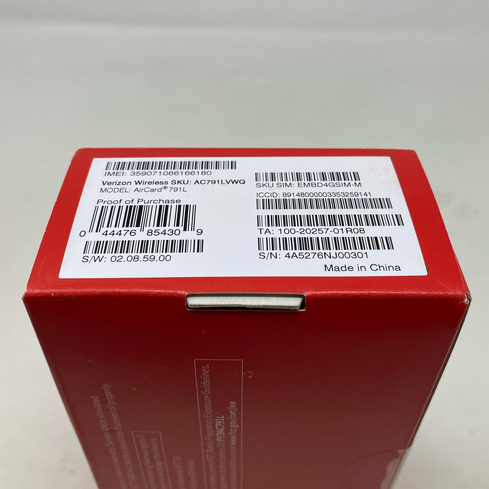 Serial #/Tag-UNT970139AQD
