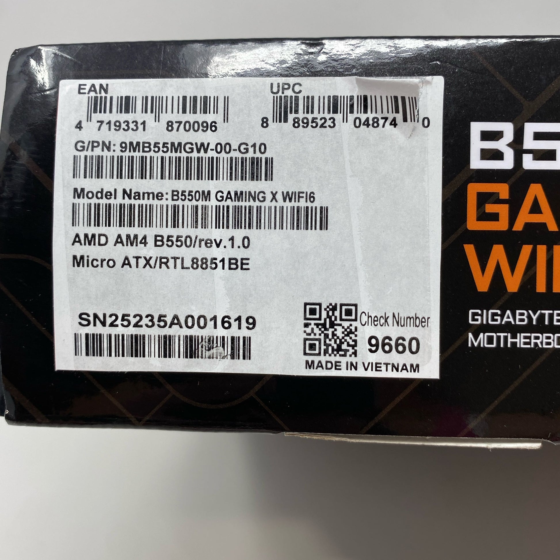 Serial #/Tag-LPNNE6VHD5VHS