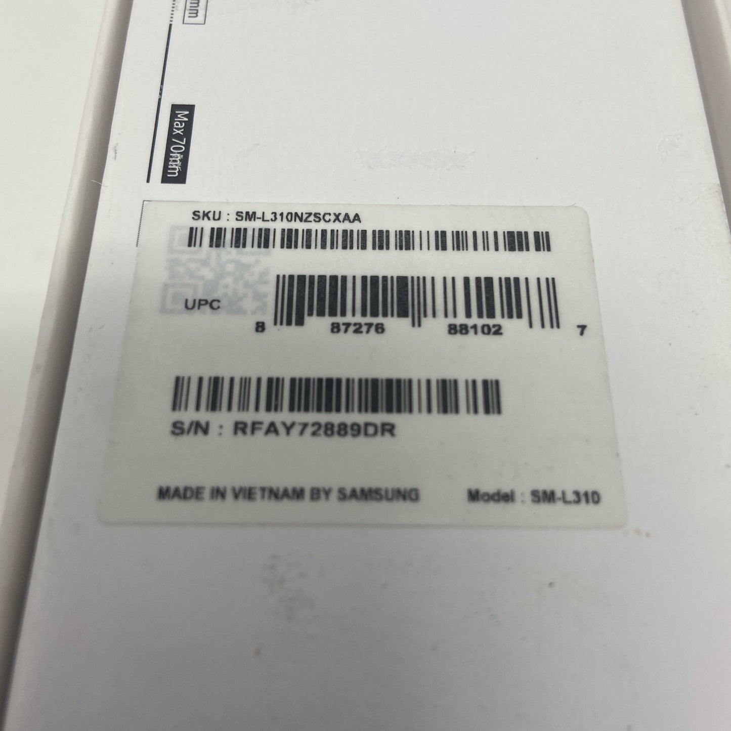 Serial #/Tag-UNT190823Y1G