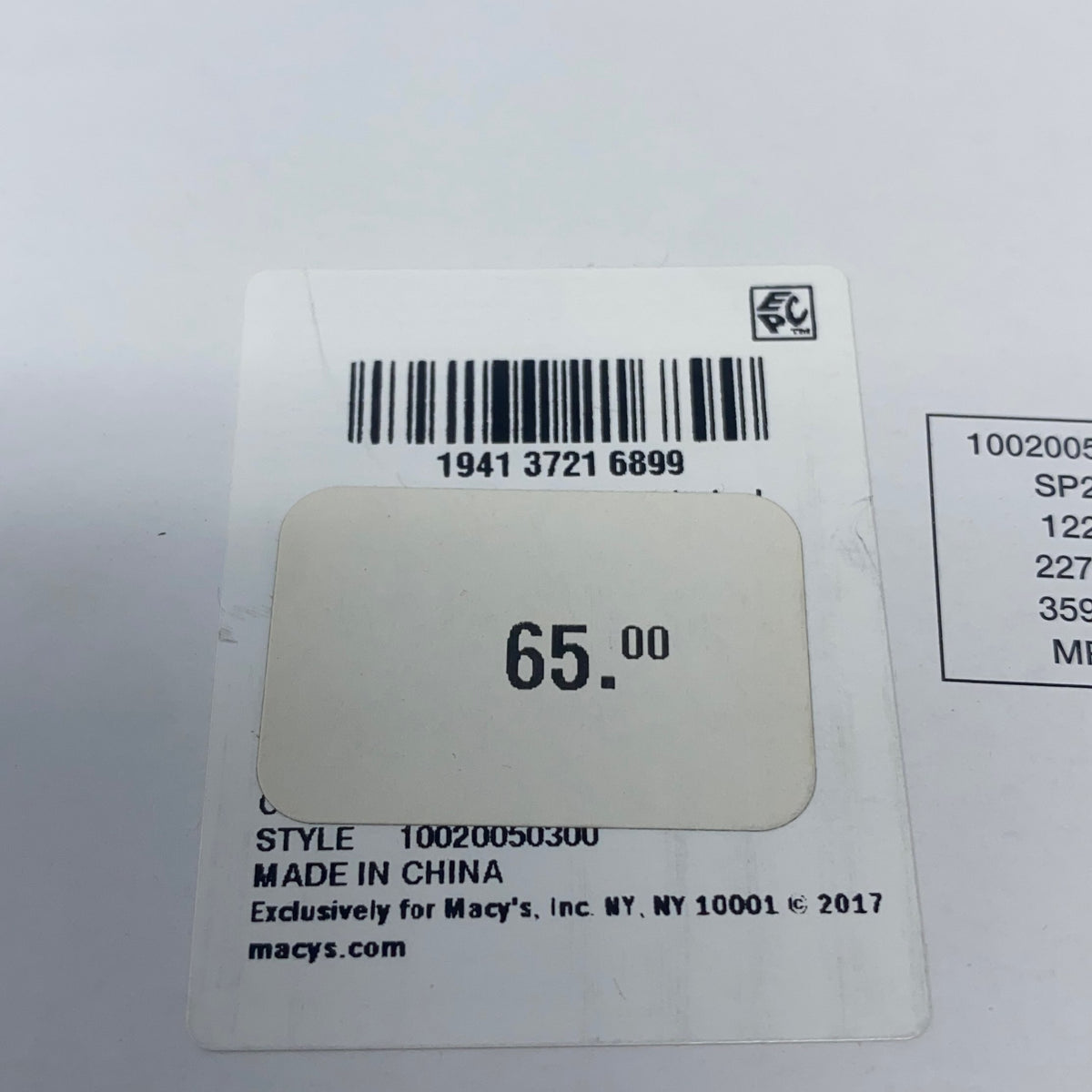Serial #/Tag-UNT745714097