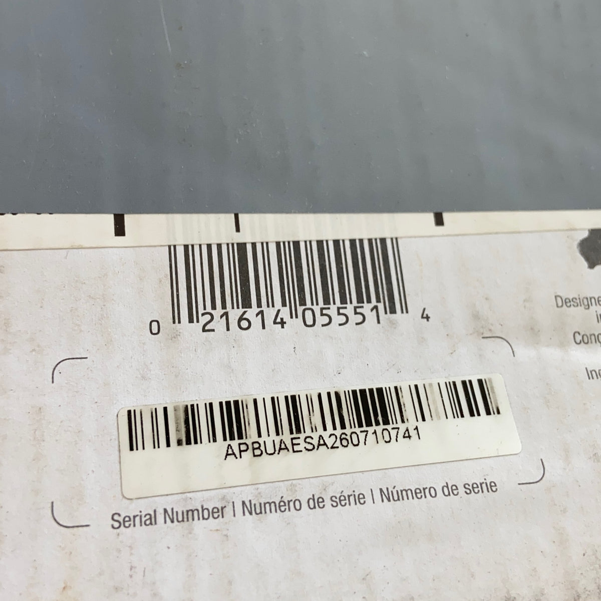 Serial #/Tag-UNT383429Y7D