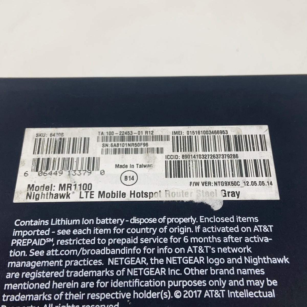 Serial #/Tag-LPNRRJE4009358