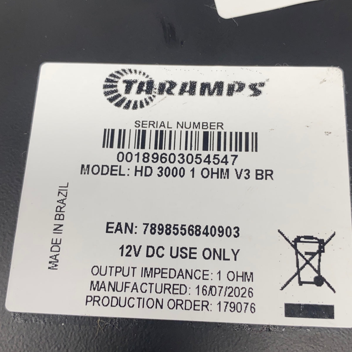 Serial #/Tag-UNT156136653