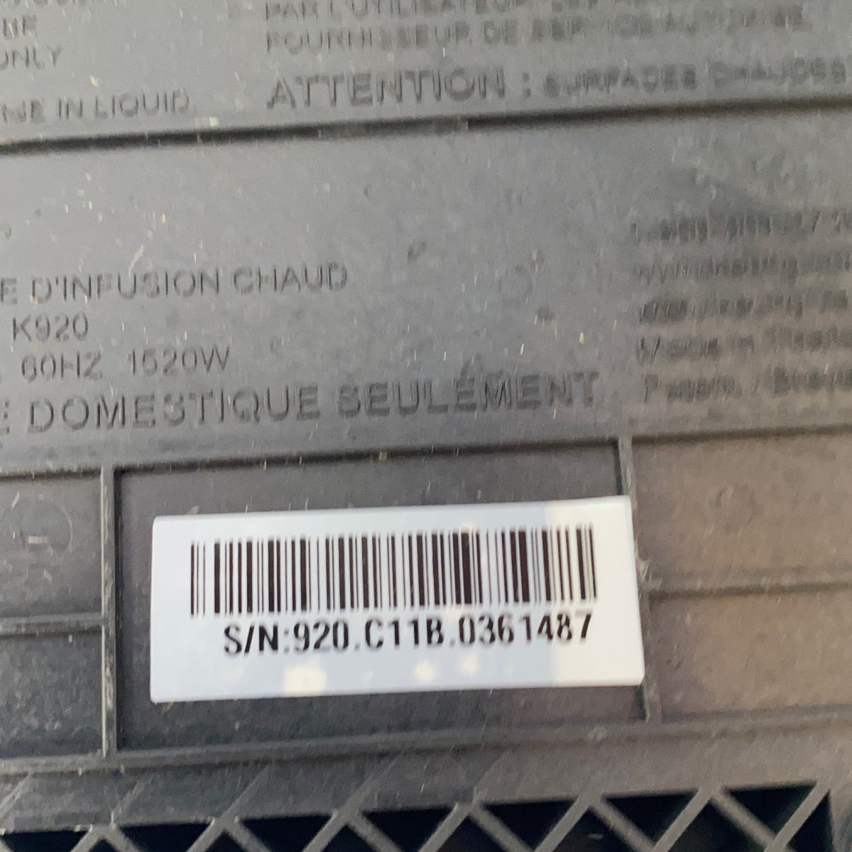 Serial #/Tag-UNT5934332LN