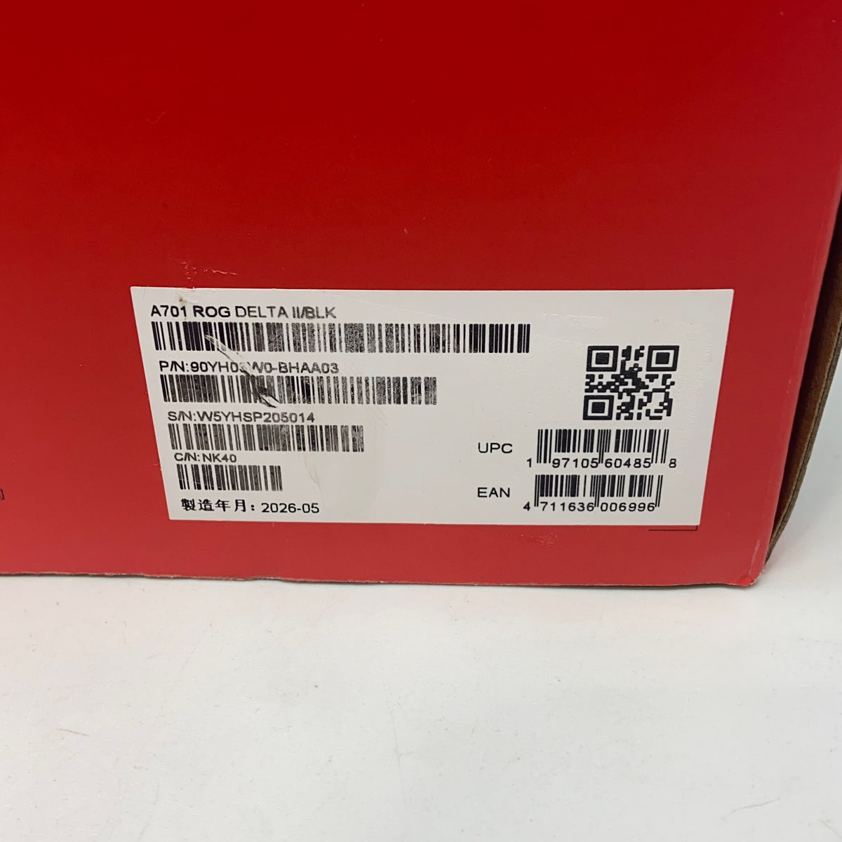 Serial #/Tag-LPNO602559860