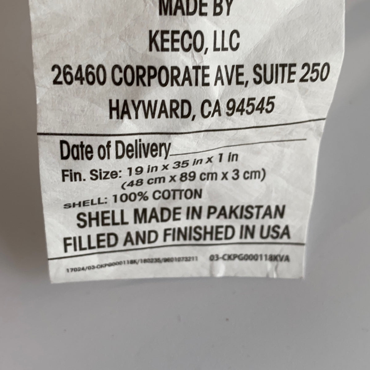 Serial #/Tag-UNT351852OFQ7