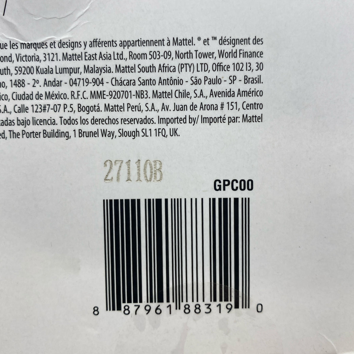 Serial #/Tag-UNT336478JMV