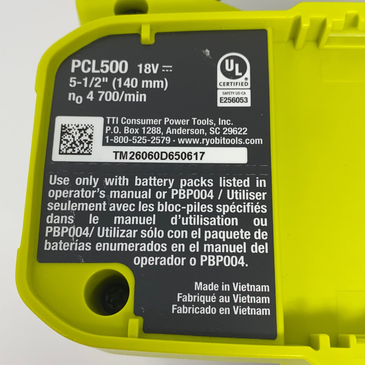 Serial #/Tag-LPNPMGG0998016