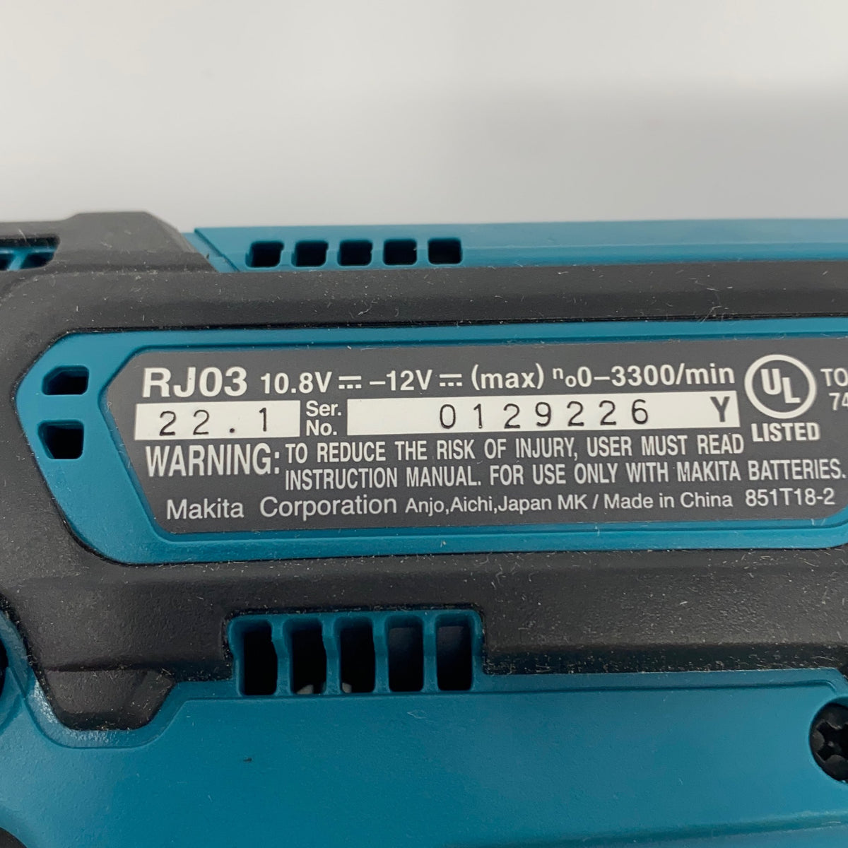Serial #/Tag-LPNAC981011720
