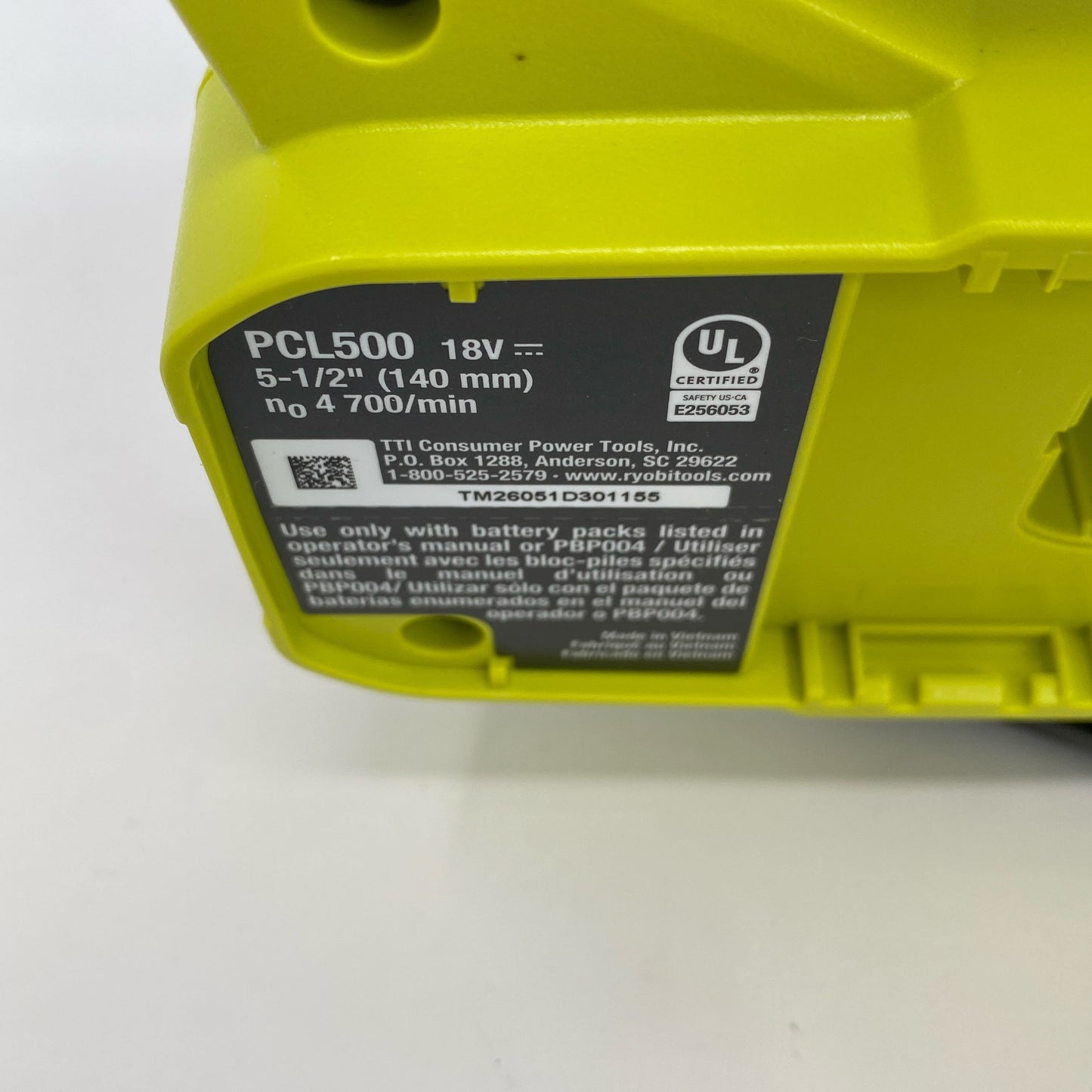 Serial #/Tag-LPNO510458561