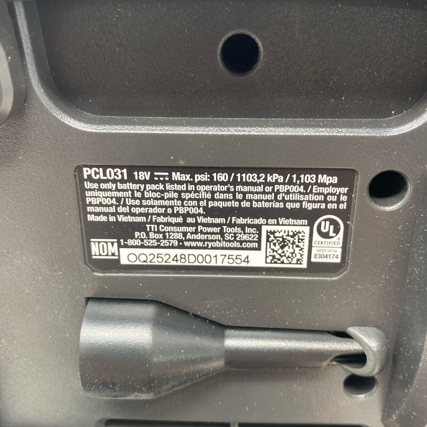 Serial #/Tag-LPNPMGQ5871941