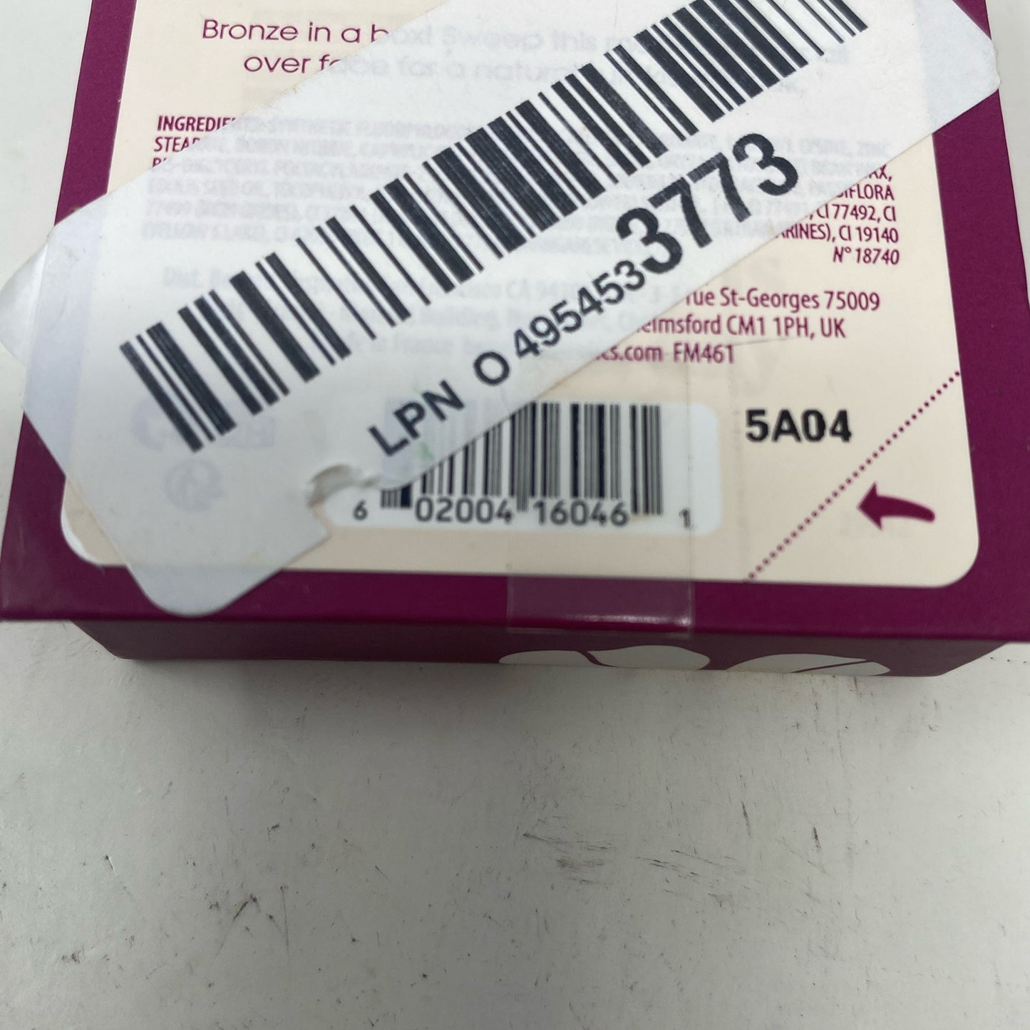 Serial #/Tag-LPNO495453773
