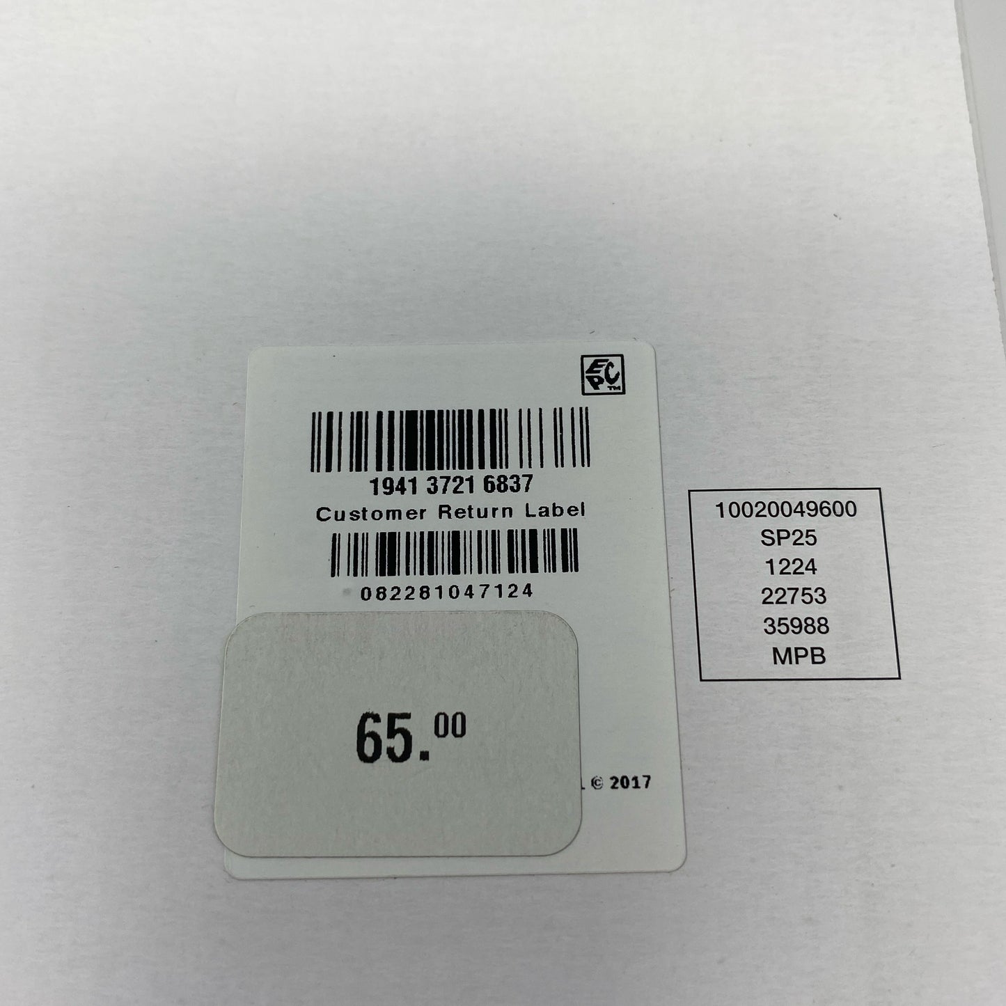 Serial #/Tag-UNT843419CXC