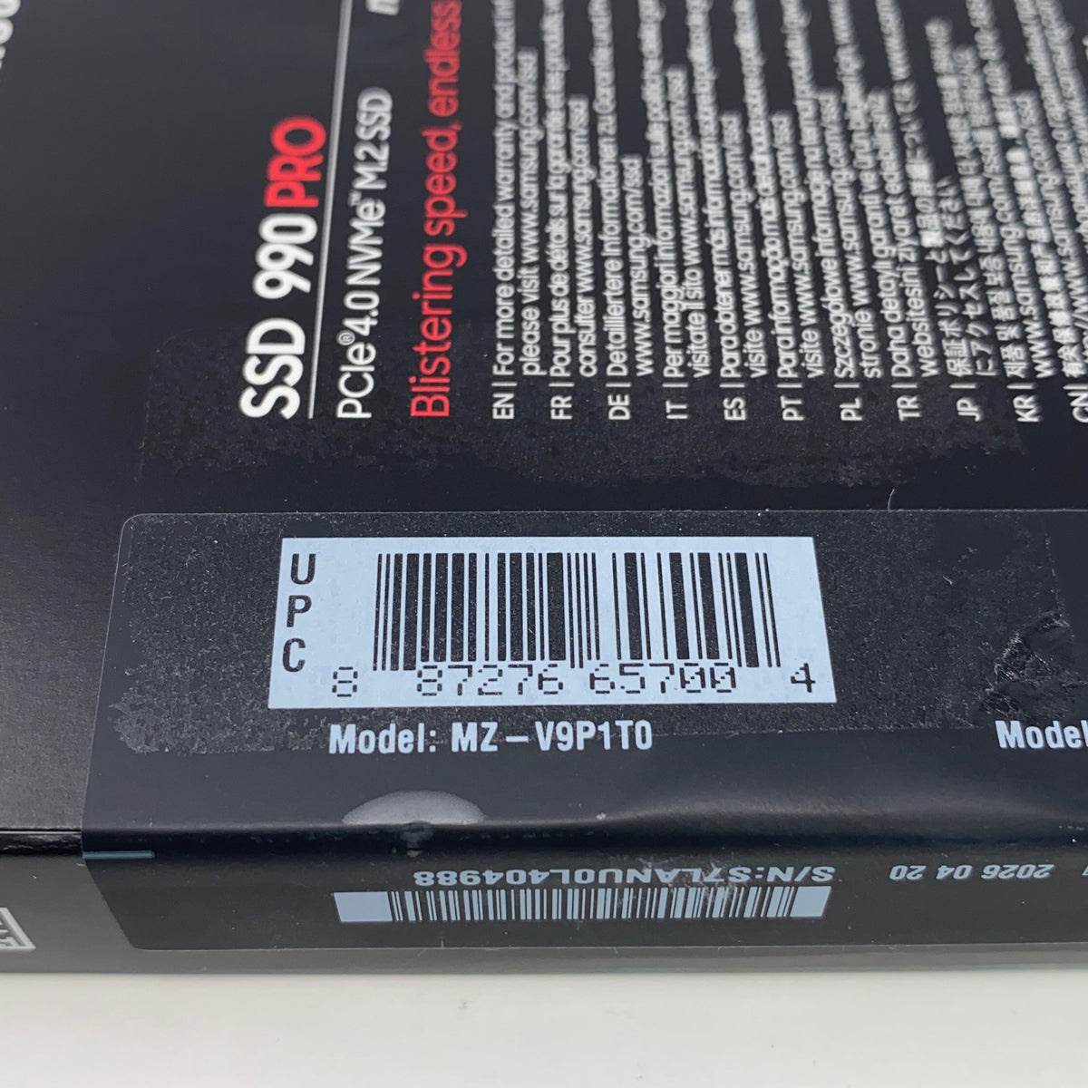 Serial #/Tag-UNT393270H2U
