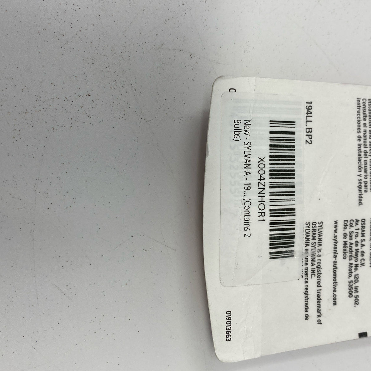 Serial #/Tag-LPNO583426308