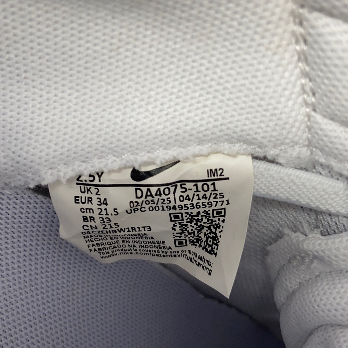 Serial #/Tag-LPNPMFZ2704510