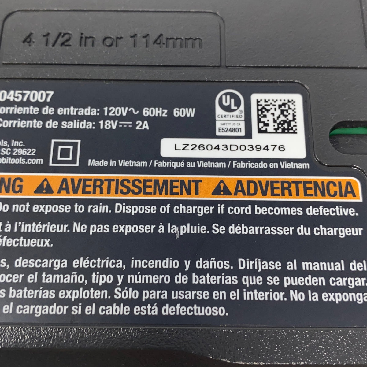 Serial #/Tag-LPNNG6KVX4F37