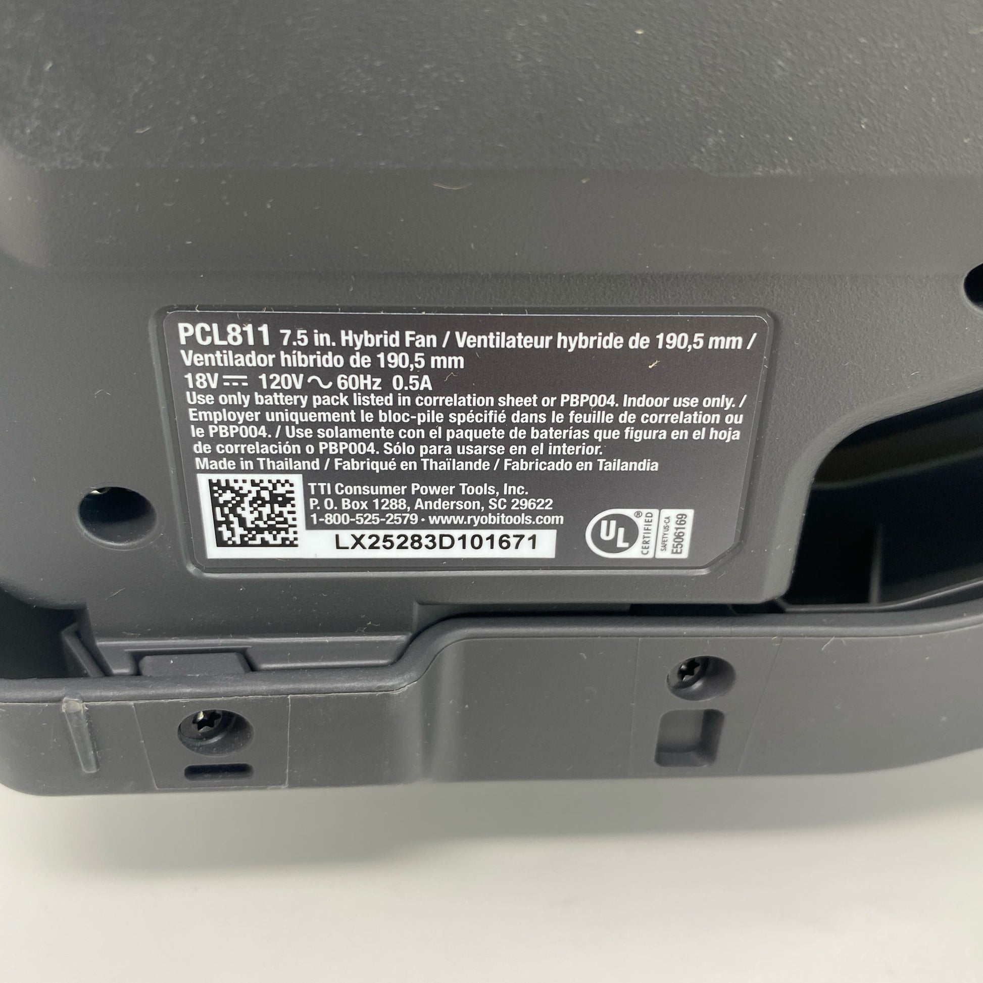 Serial #/Tag-LPNO557562800