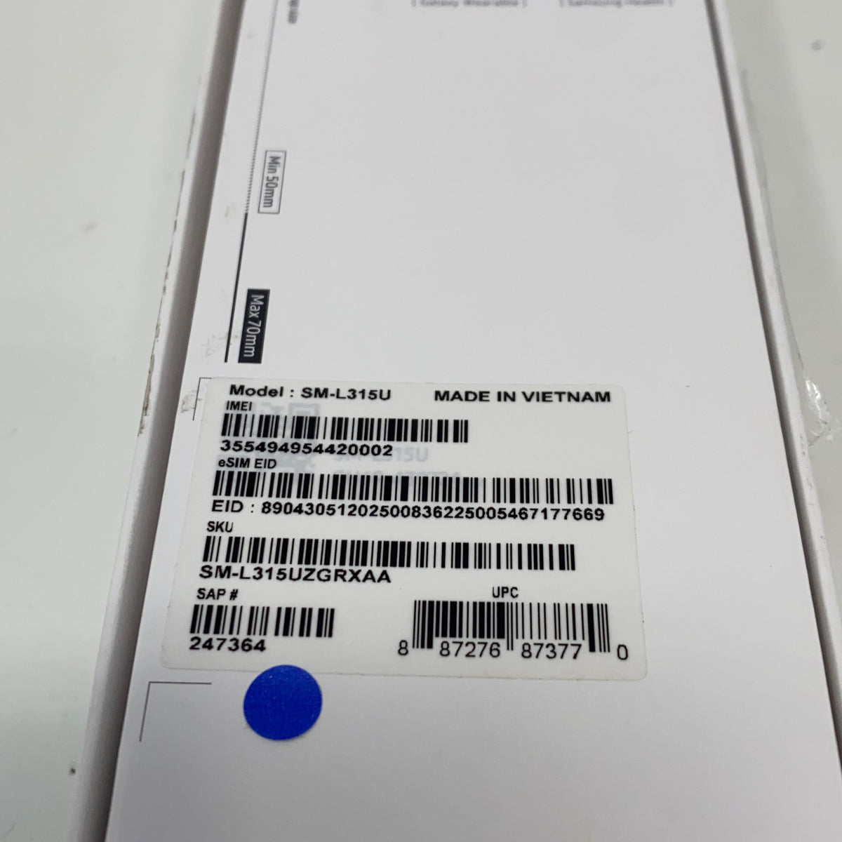 Serial #/Tag-UNT969655W6F