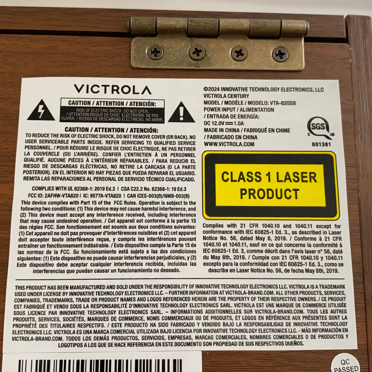 Serial #/Tag-UNT581725C63