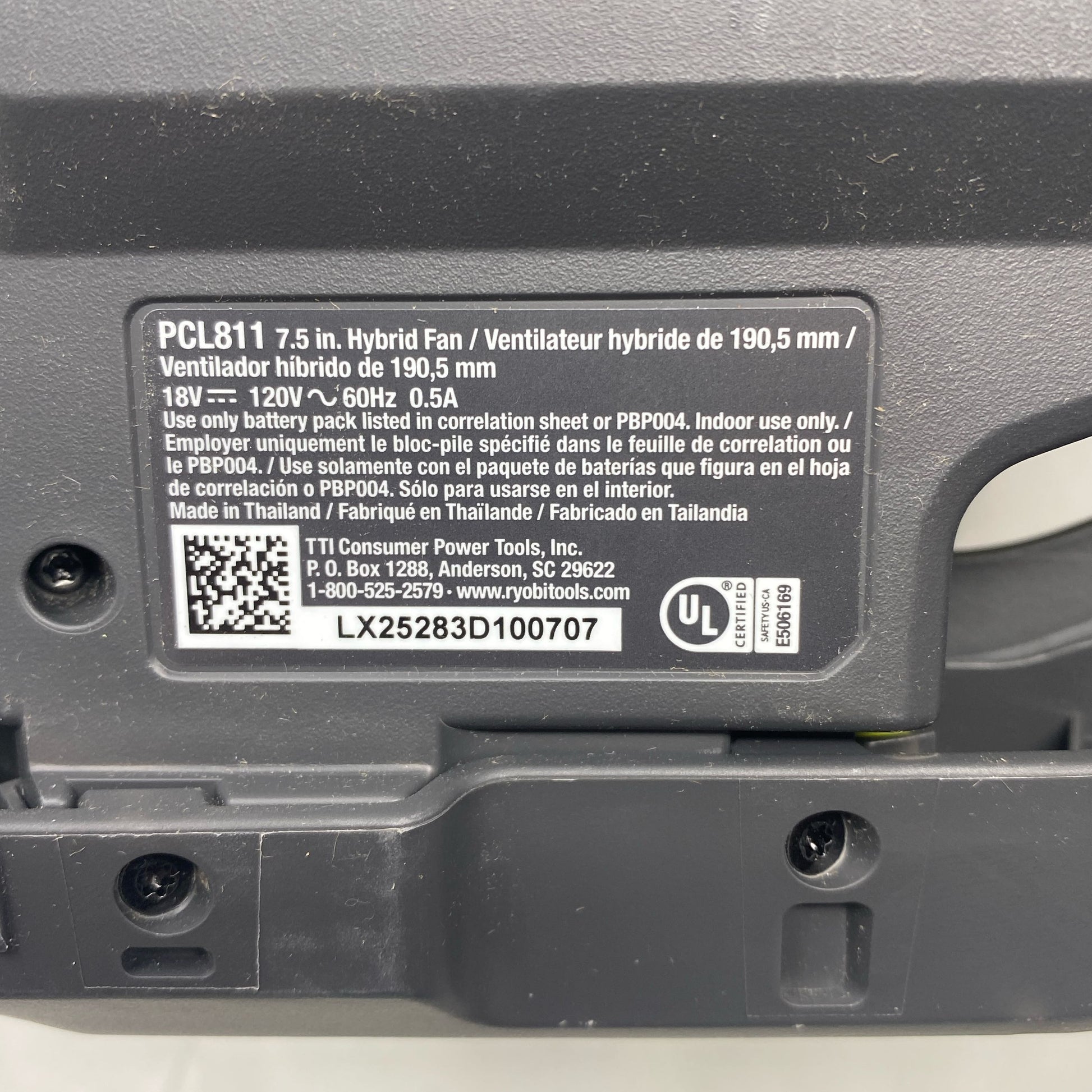 Serial #/Tag-LPNPMFL0283083