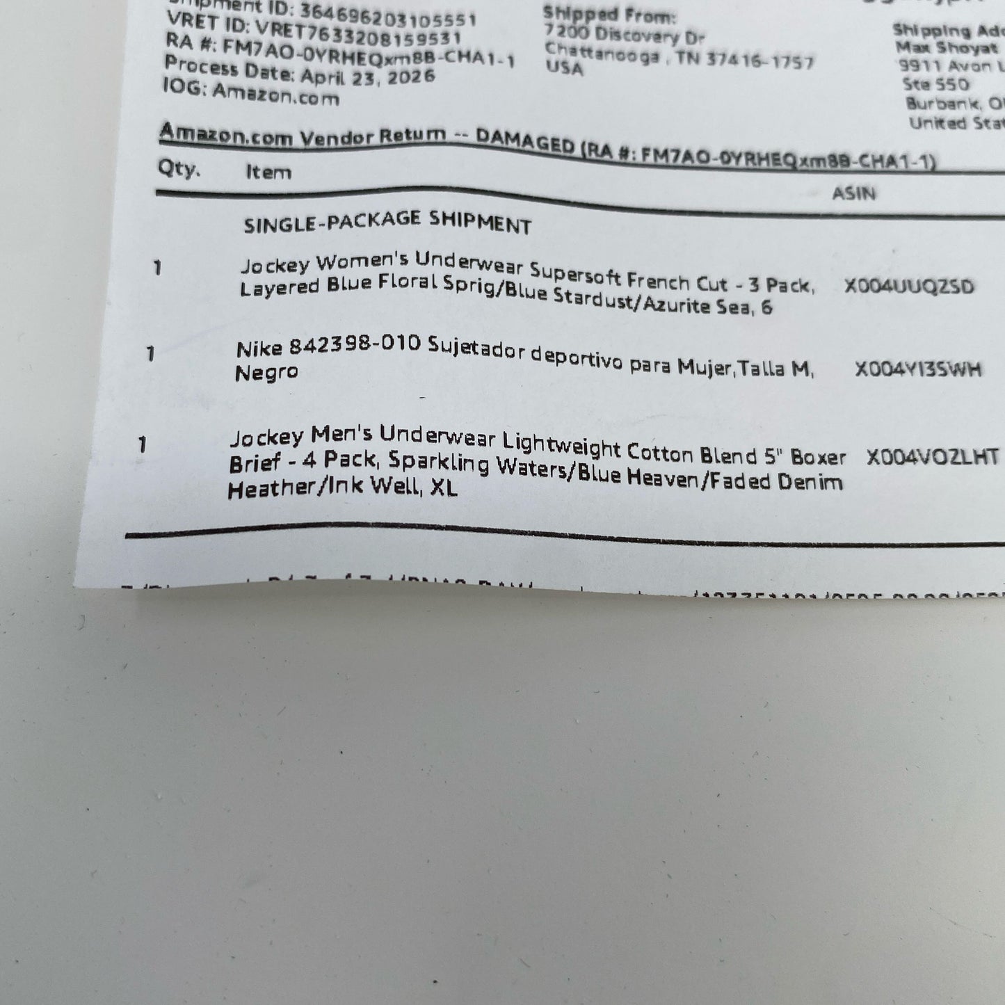 Serial #/Tag-LPNPMFR5023440