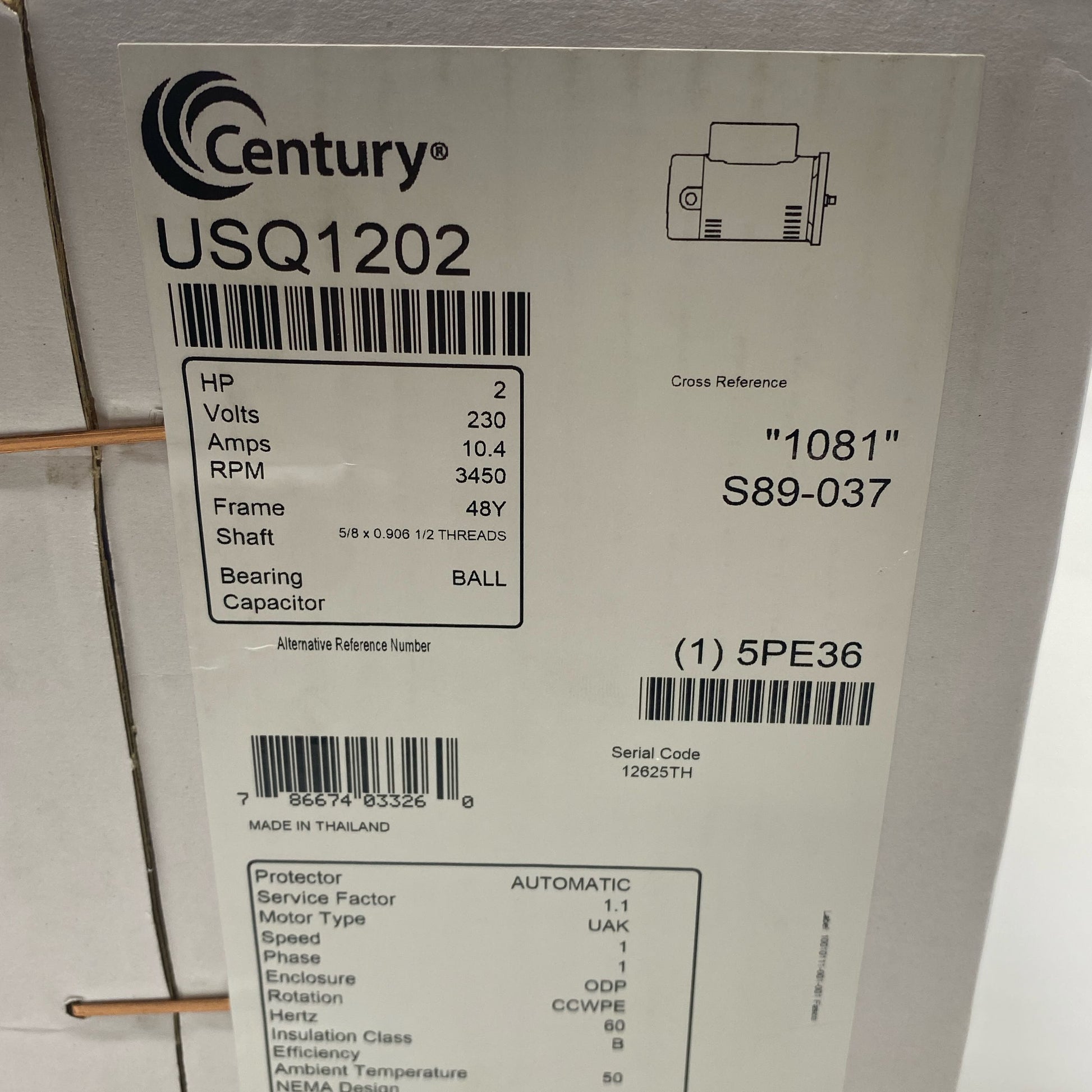 Serial #/Tag-UNT817181JKO