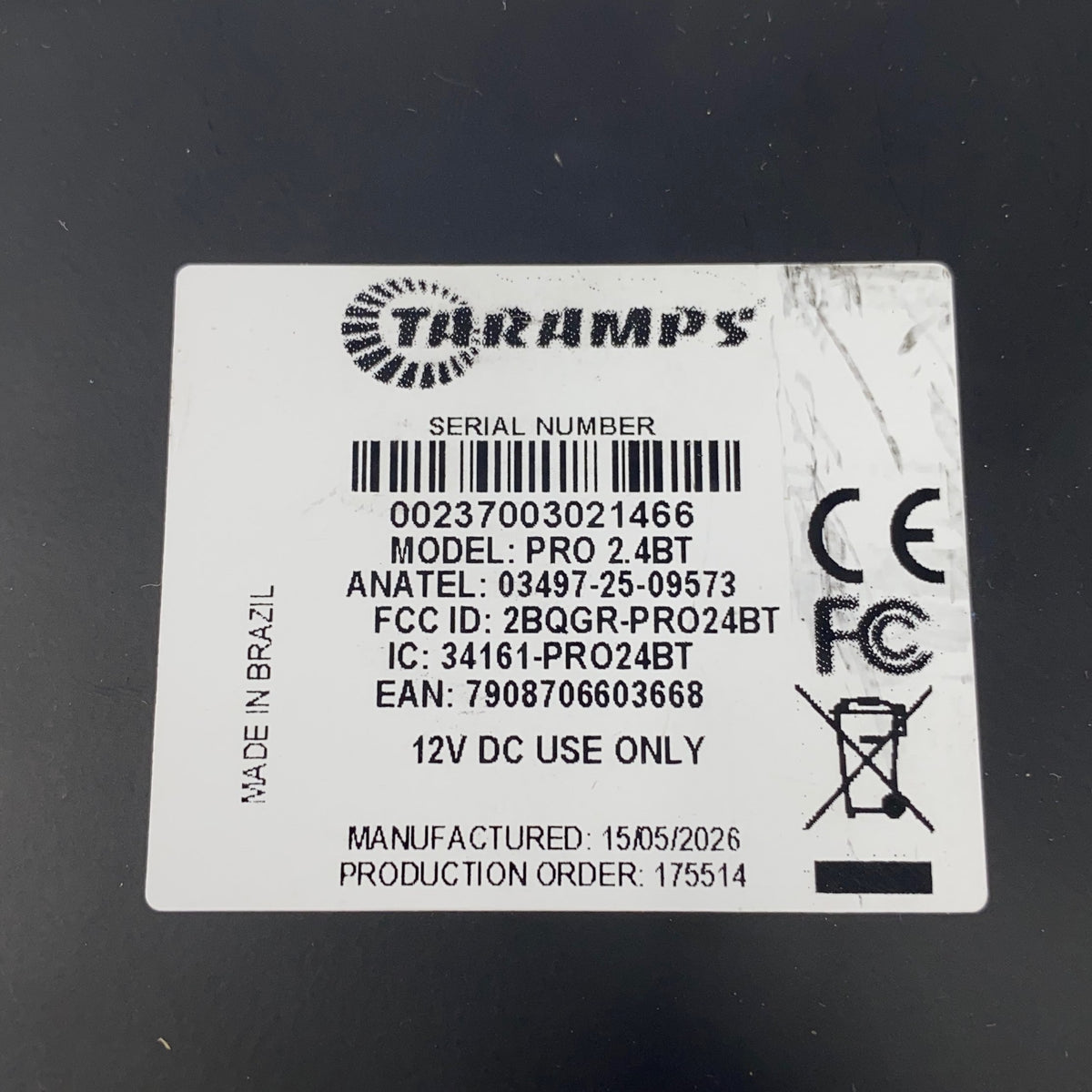 Serial #/Tag-UNT31456852D