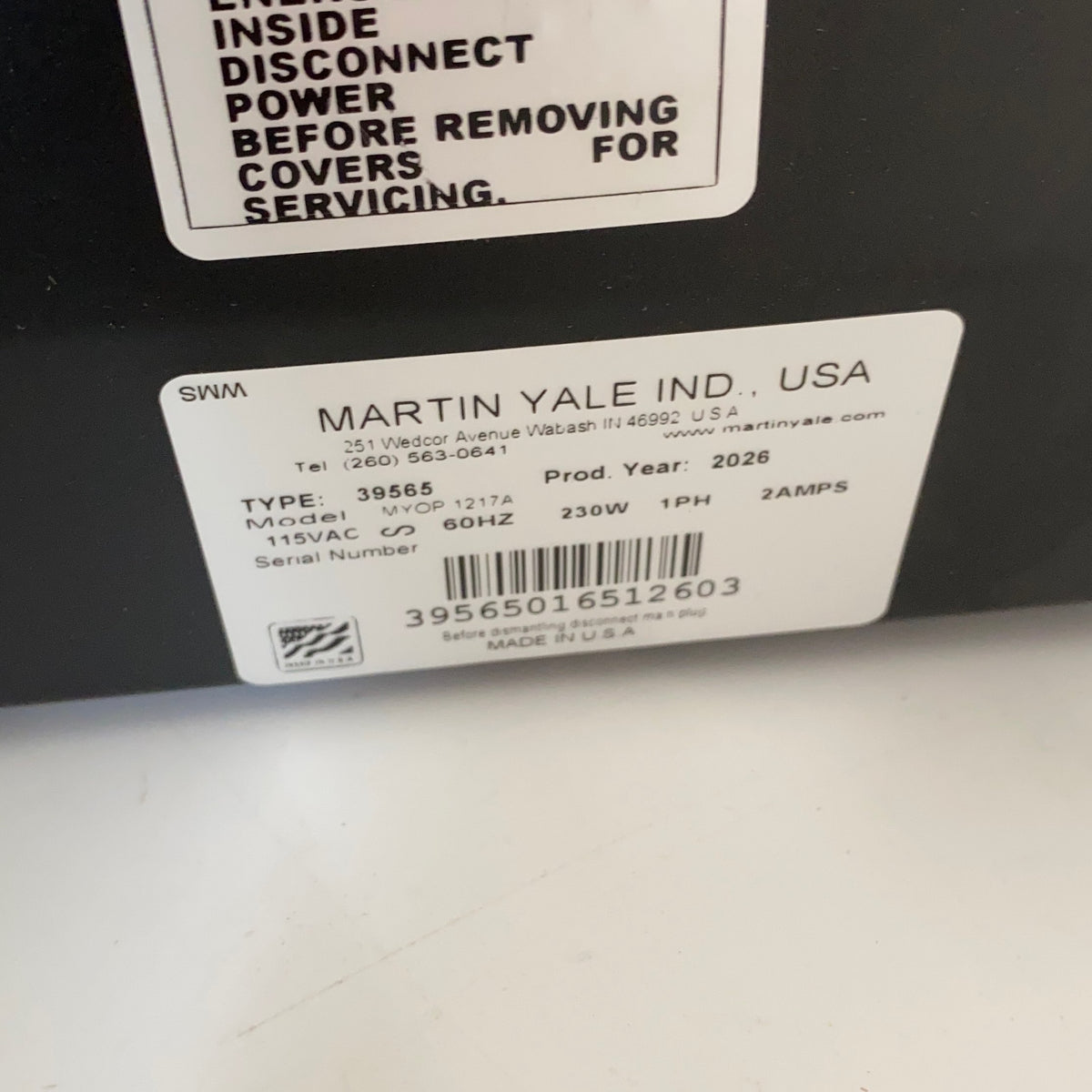 Serial #/Tag-LPNGSAA6299813