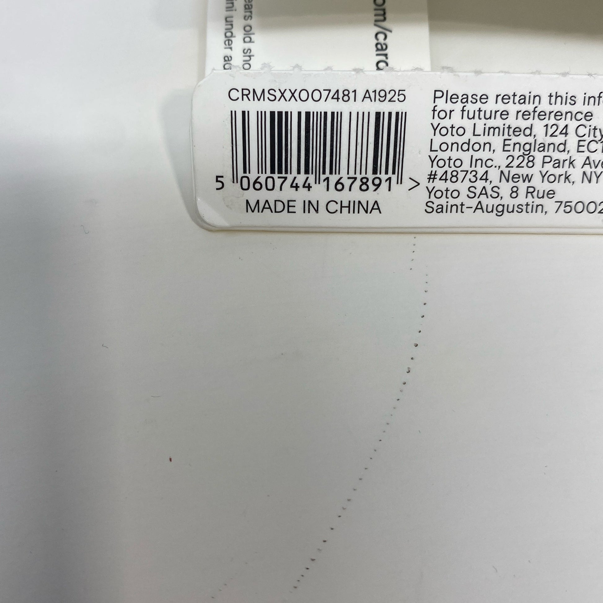 Serial #/Tag-LPNPMGK7218761