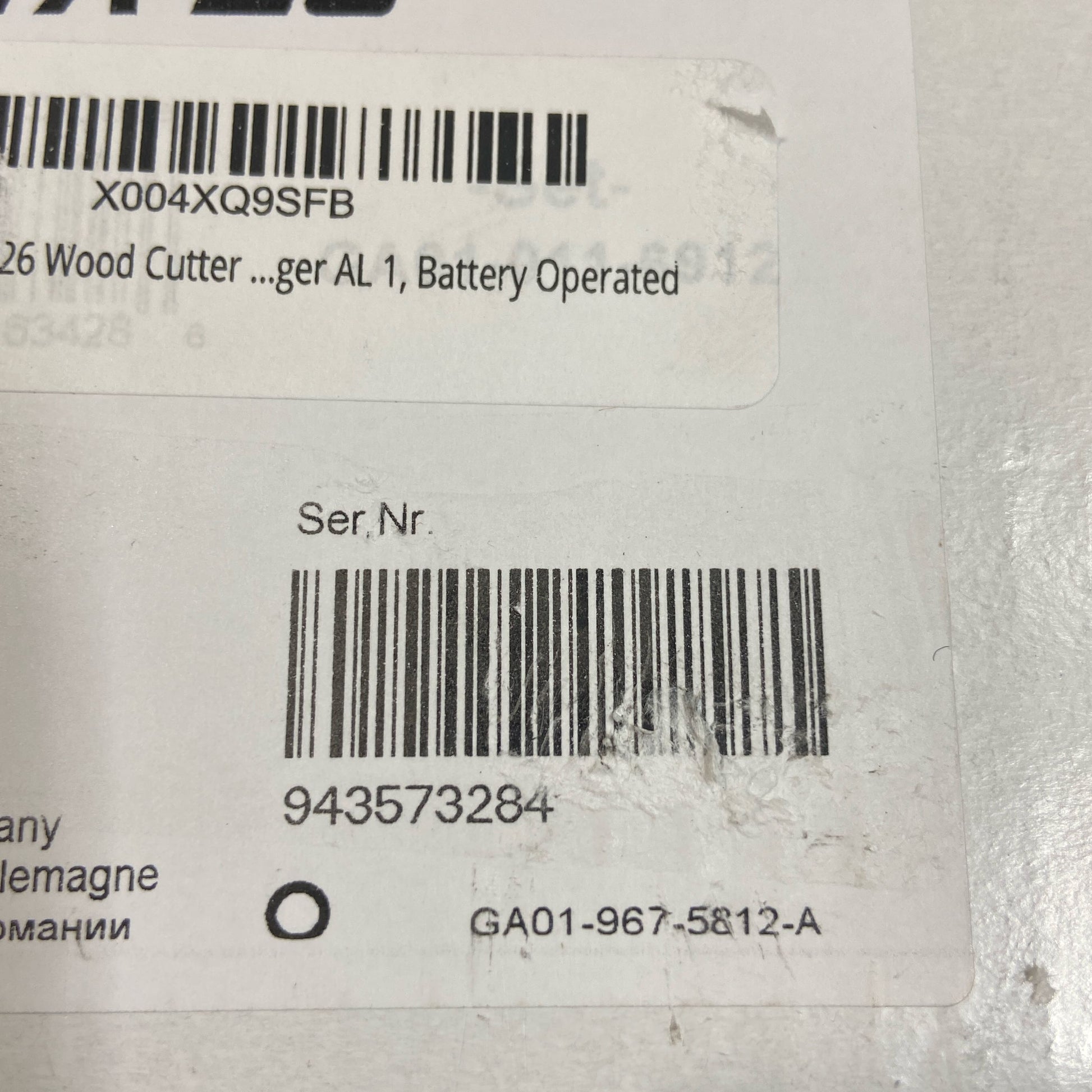 Serial #/Tag-LPNO576999802