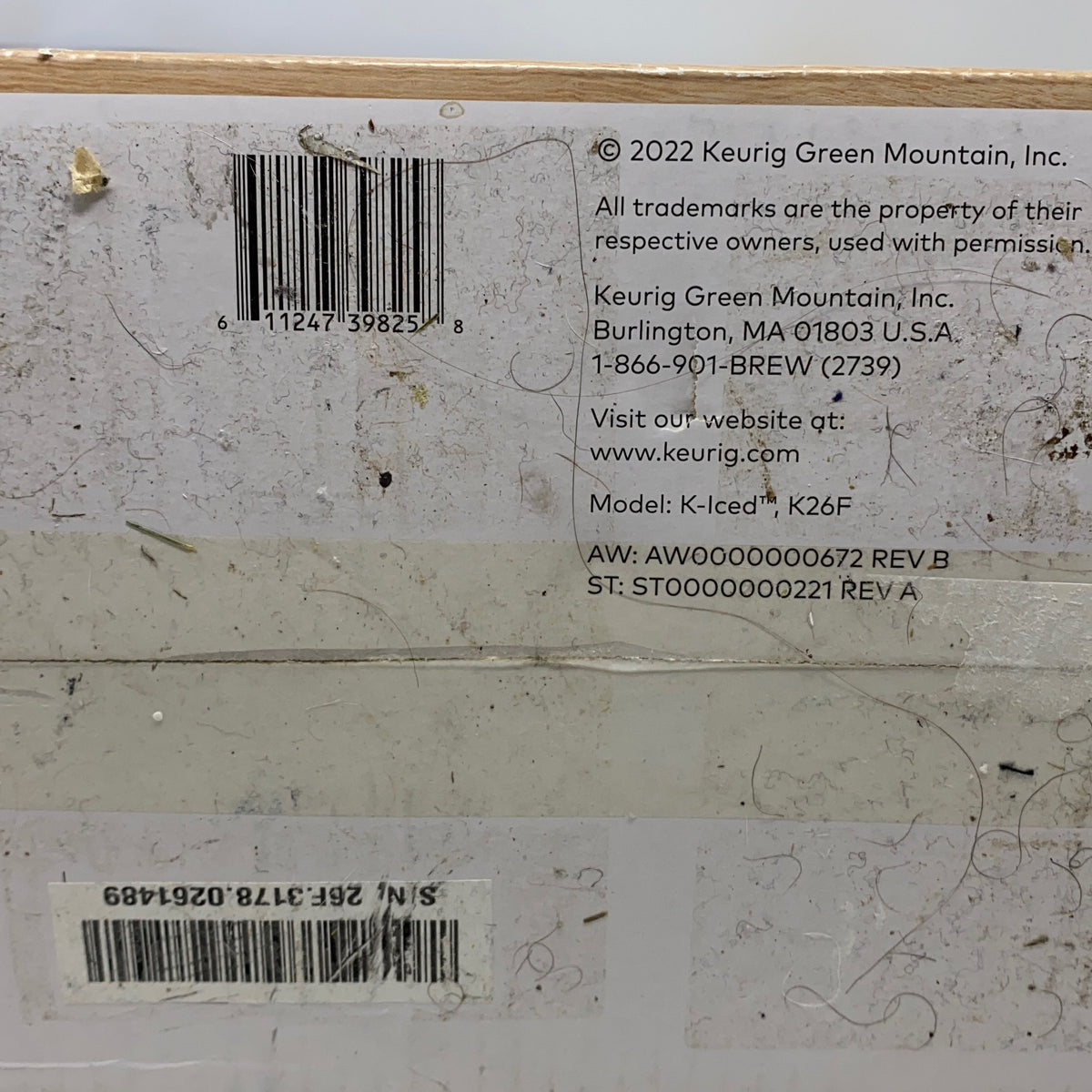 Serial #/Tag-UNT5274585DT