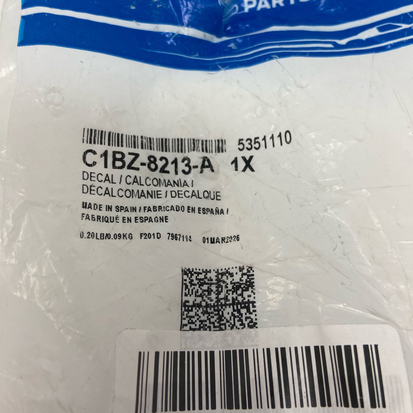 Serial #/Tag-LPNNE6M124GLS
