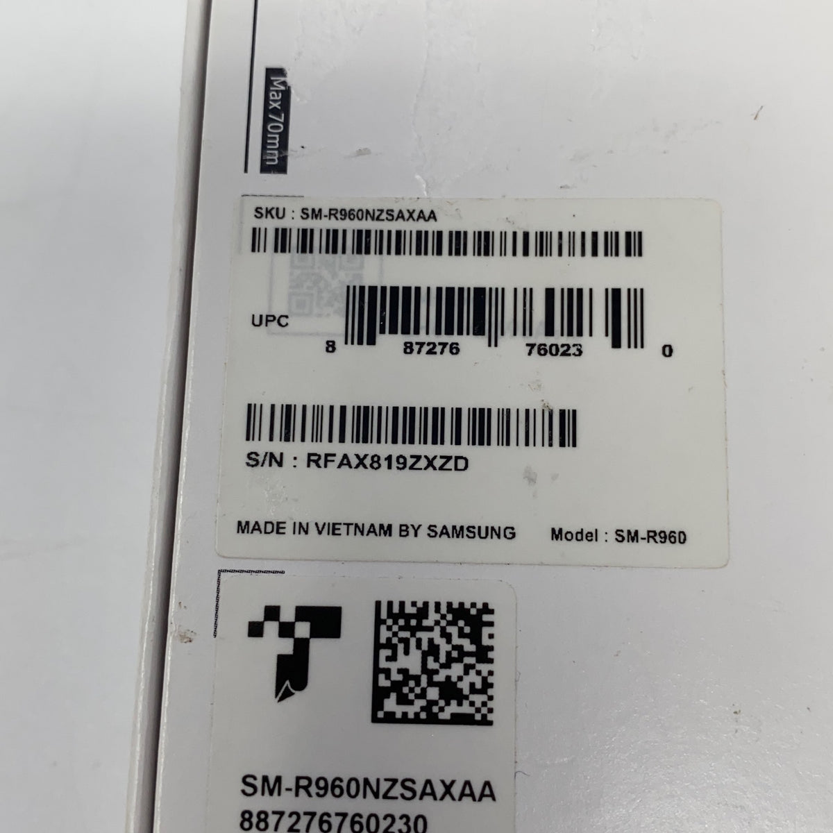 Serial #/Tag-UNT703906PKB
