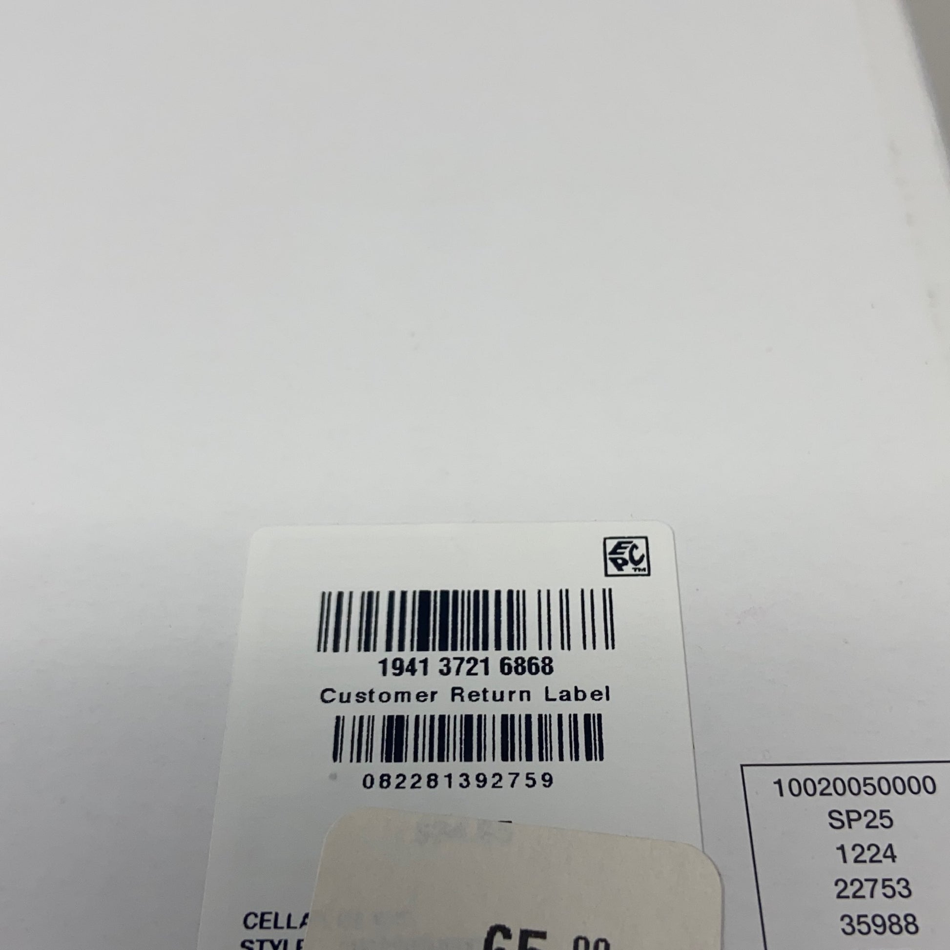 Serial #/Tag-UNT365354V28T