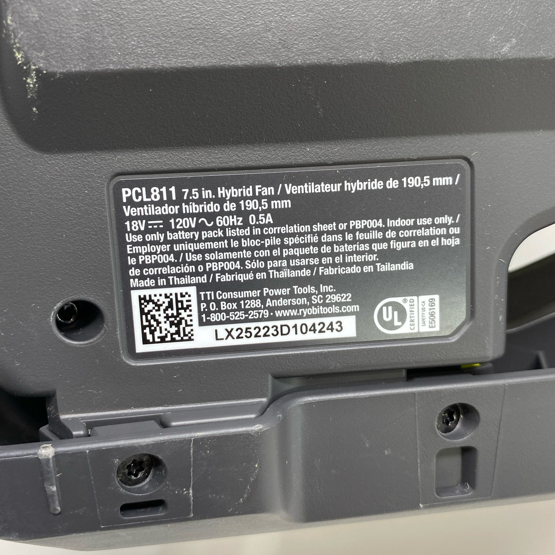 Serial #/Tag-UNT165798RQ0