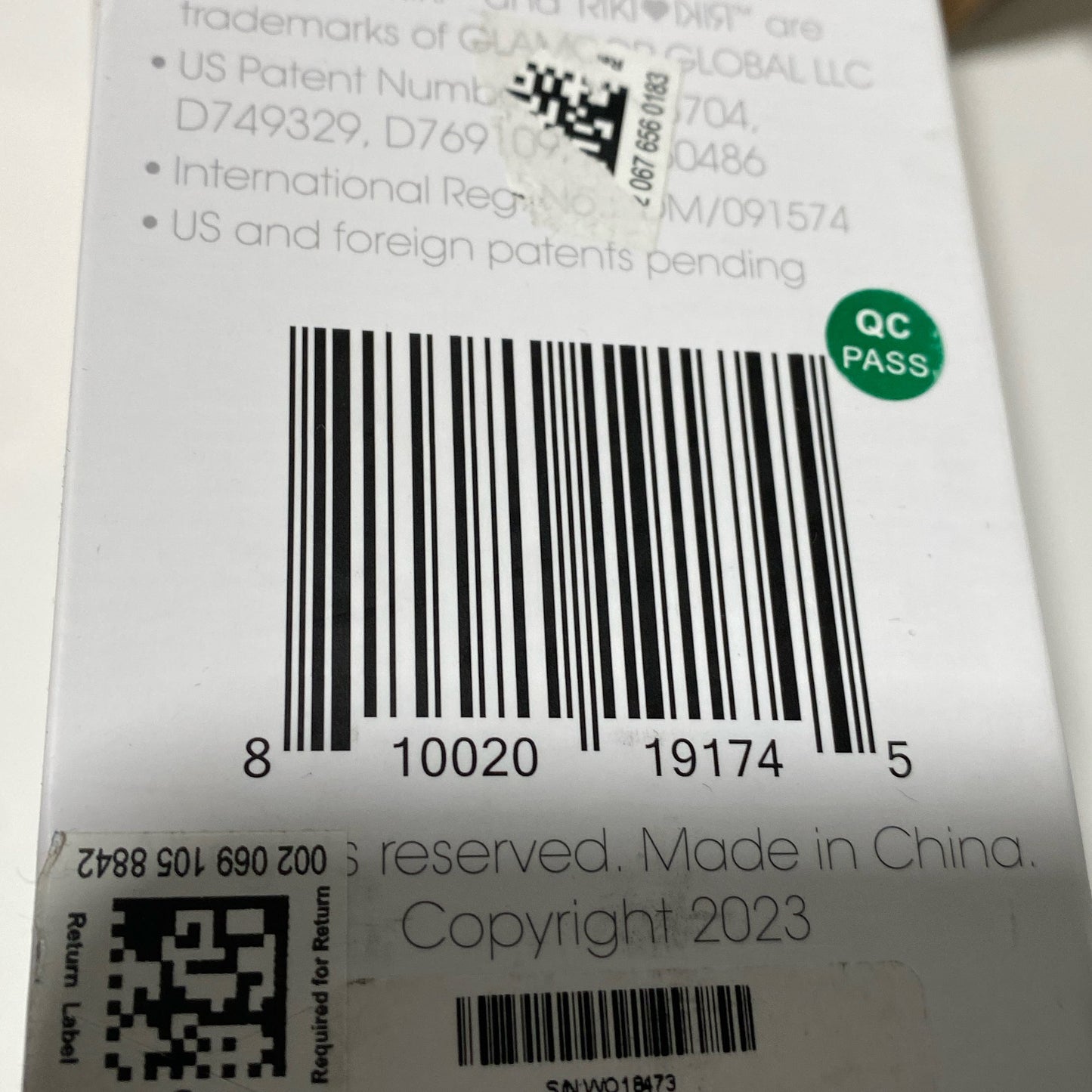 Serial #/Tag-UNT765143YAB