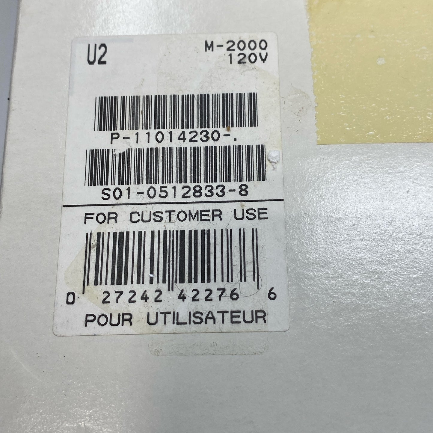 Serial #/Tag-UNT669543119